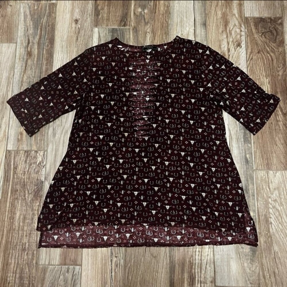 Western Skulls & Horse Shoe Top